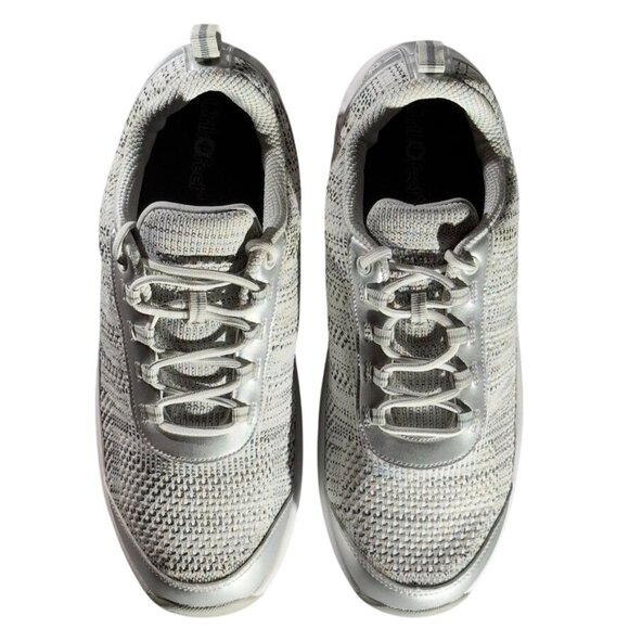 Orthofeet Womens Wide Fit Sneakers Size 12 D Silver/Gray Knit Mesh - Picture 4 of 11